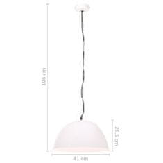 Vidaxl Industriálna vintage závesná lampa 25 W, biela 41 cm E27