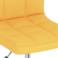 Vidaxl Otočné jedálenské stoličky 4 ks horčicovo-žlté látkové