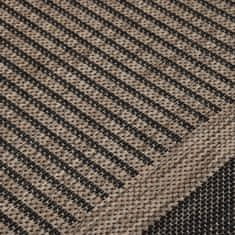 Petromila vidaXL Vonkajší koberec s plochým tkaním 160x230 cm tmavohnedý