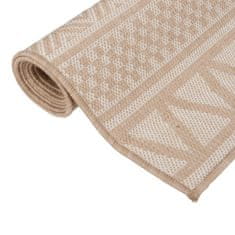 Petromila vidaXL Vonkajší koberec s plochým tkaním 200x280 cm hnedý pruhovaný