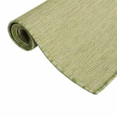 Petromila vidaXL Vonkajší koberec s plochým tkaním 140x200 cm zelený