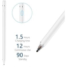 Tech-protect Active Stylus pero na tablet, biele