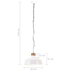 Vidaxl Industriálna závesná lampa 42 cm, biela E27