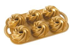 NordicWare Forma na šesť malých báboviek HERITAGE zlatá