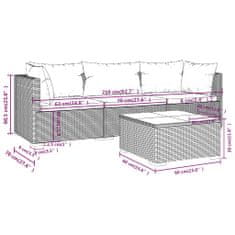 Vidaxl 4-dielna záhradná sedacia súprava s vankúšmi polyratan hnedá