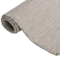 Petromila vidaXL Vonkajší koberec s plochým tkaním 200x280 cm sivohnedý