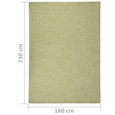 Petromila vidaXL Vonkajší koberec s plochým tkaním 160x230 cm zelený