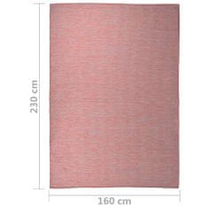 Petromila vidaXL Vonkajší koberec s plochým tkaním 160x230 cm červený
