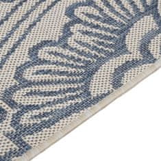 Petromila vidaXL Vonkajší koberec s plochým tkaním 200x280 cm modrý vzorovaný