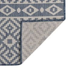 Petromila vidaXL Vonkajší koberec s plochým tkaním 200x280 cm modrý pruhovaný