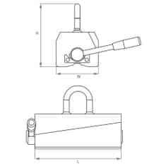 SOLLAU Permanentný bremenový magnet NEOL300