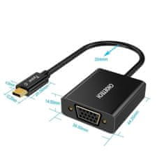 Choetech HUB-V01 adaptér USB-C / VGA M/F, čierny