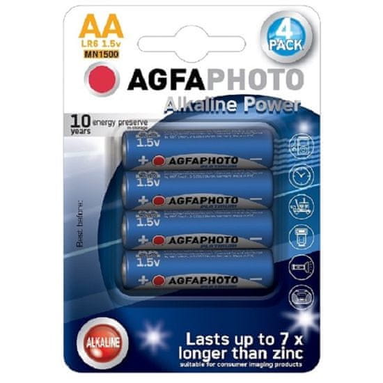 HJ Power alkalická batéria 1,5V LR6/AA, 4ks blister