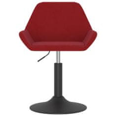 Vidaxl Barová stolička vínovo-červená zamatová