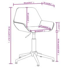 Vidaxl Kancelárske otočné kreslo, krémové, čalúnené látkou