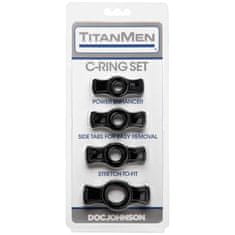 Doc Johnson TitanMen COCKRING SET BLACK