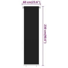 Vidaxl Vonkajšia zatemňovacia roleta 60x230 cm čierna HDPE