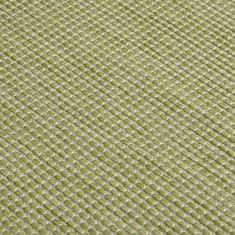 Petromila vidaXL Vonkajší koberec s plochým tkaním 140x200 cm zelený