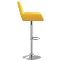 Vidaxl Barové stoličky 2 ks horčicovo-žlté látkové