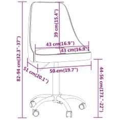 Vidaxl Otočná kancelárska stolička čierna látková