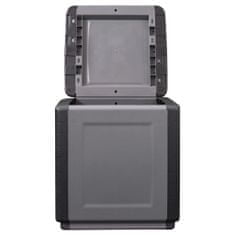 Vidaxl Záhradný kontajner, 54x53x57 cm, 130 l, tmavo sivo-čierny