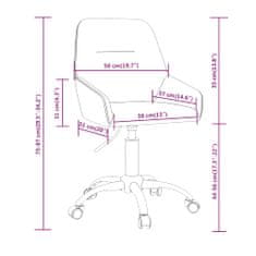 Vidaxl Otočná kancelárska stolička čierna látková