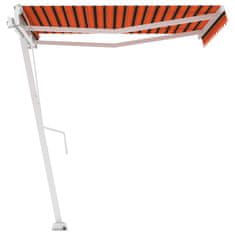 Vidaxl Samostatne stojaca automatická markíza 350x250 cm oranžovo-hnedá