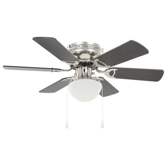 Vidaxl Ozdobný stropný ventilátor s osvetlením, 82 cm tmavohnedý