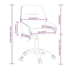 Vidaxl Otočná kancelárska stolička bledosivá látková