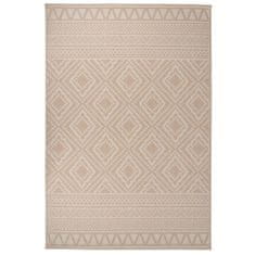 Petromila vidaXL Vonkajší koberec s plochým tkaním 160x230 cm hnedý pruhovaný