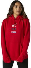 FOX mikina HONDA WING Fleece dámska flame bielo-červená XL