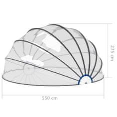 Vidaxl Zastrešenie bazénu 500x275 cm