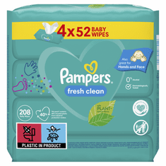 Pampers Vlhčené obrúsky Fresh Clean 4 x 52 ks