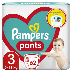 Pampers Plienkové Nohavičky Pants Veľkosť 3, 62 ks, 6kg-11kg