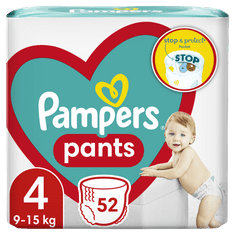 Pampers Pants 4 Maxi (9-15 kg) Jumbo Pack - plienkové nohavičky 52 ks