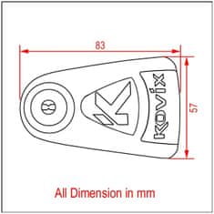 KOVIX kotúčový zámok KAL10 Alarmový silver