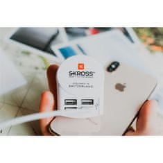 Skross USB nabíjací adaptér 4-Port EU, 4x USB-A, 24W, typ C, DC26