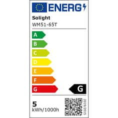 Solight LED svetelný pás s testrom, 5m, sada s 12V adaptérom, 4,8W/m, IP65, teplá biela, WM51-65T