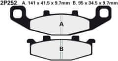 Nissin brzdové doštičky 252ST