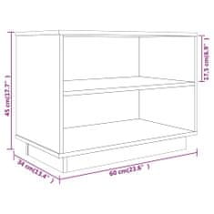 Vidaxl Skrinka na topánky sivá 60x34x45 cm masívna borovica