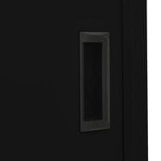 Petromila vidaXL Kancelárska skriňa s posuvnými dverami čierna 90x40x180 cm oceľ