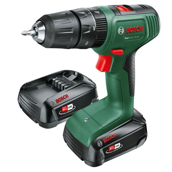 Bosch Aku príklepový skrutkovač EasyImpact 18V-40 (2× 1,5Ah) + AL18V-20 (06039D8102)