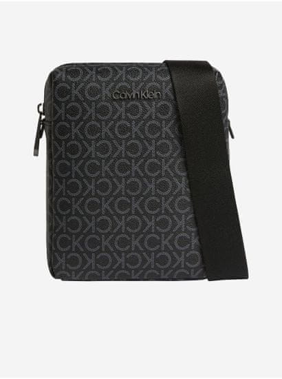 Calvin Klein Čierna pánska vzorovaná malá crossbody taška Calvin Klein