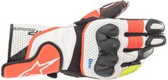 Alpinestars rukavice SP-2 V3 white/fluo red/čierne XL