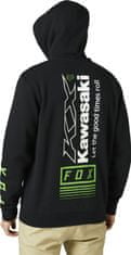 FOX mikina KAWASAKI FLEECE Zips černo-bielo-zelená 2XL