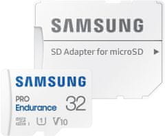 SAMSUNG Micro SDHC 32GB PRO Endurance UHS-I U3 (Class 10) + SD adaptér (MB-MJ32KA/EU)