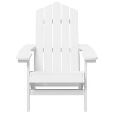 Vidaxl Záhradné stoličky Adirondack 2 ks HDPE biele