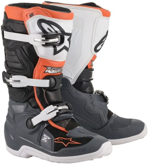 Alpinestars topánky TECH 7 S detské černo-oranžovo-bielo-šedé