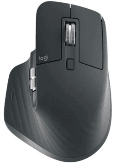 Logitech MX Master 3S, tichá, bezdrátová, grafitová (910-006559)