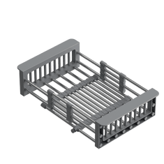 Gramax Nastaviteľný košík do drezu šedý/nerezový